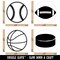 Football Basketball Baseball Hockey Rubber Stamp Set for Stamping Crafting Planners